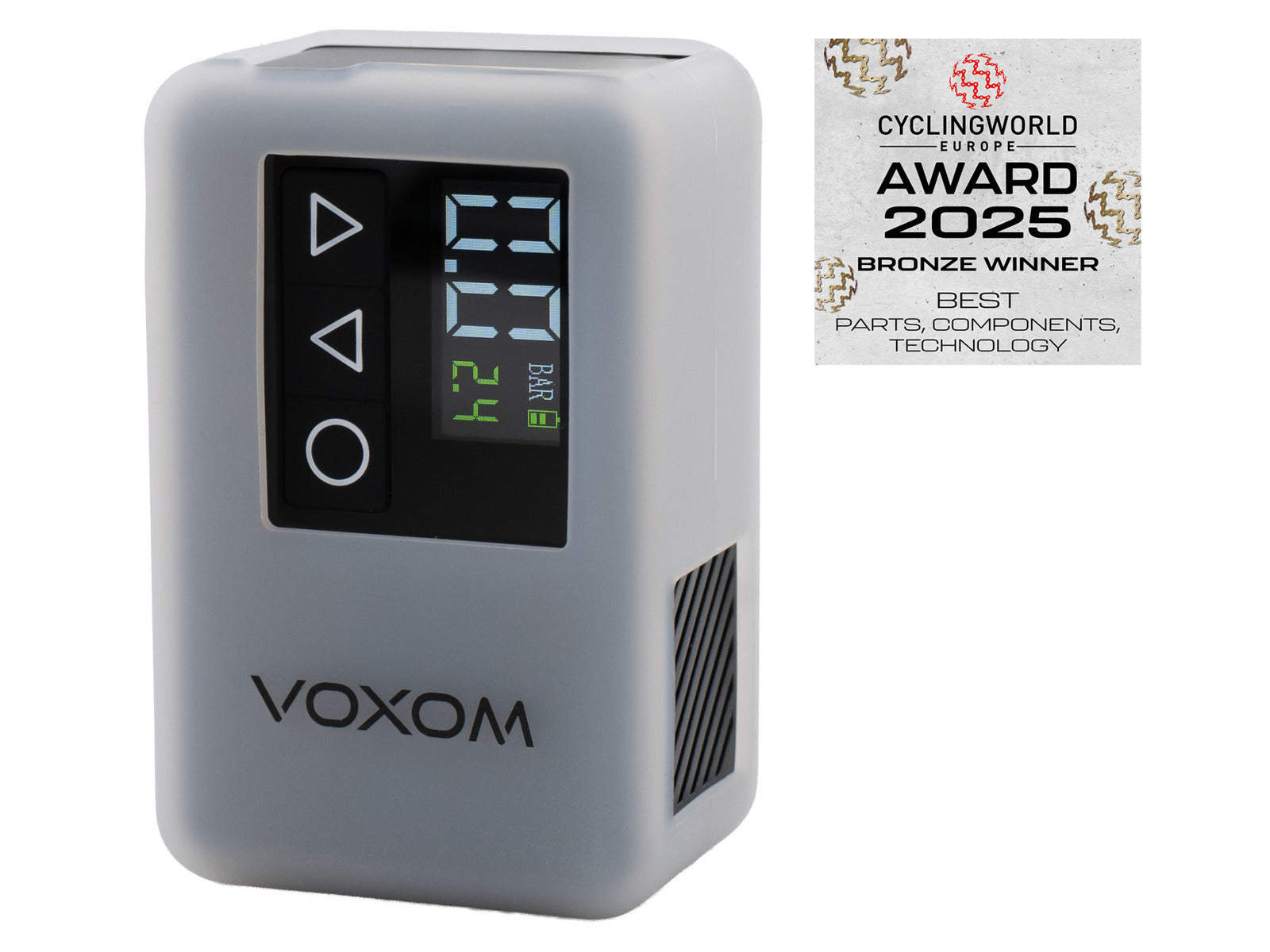 Voxom Mini Tire Inflator Epu2 Black 45 X 32 X 715 Cm - 4.5 X 3.2 X 7.15 Cm