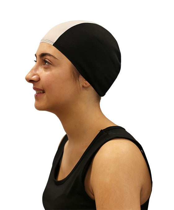 Gorro de Natación Softee Junior Poliéster Negro/Blanco JUNIOR