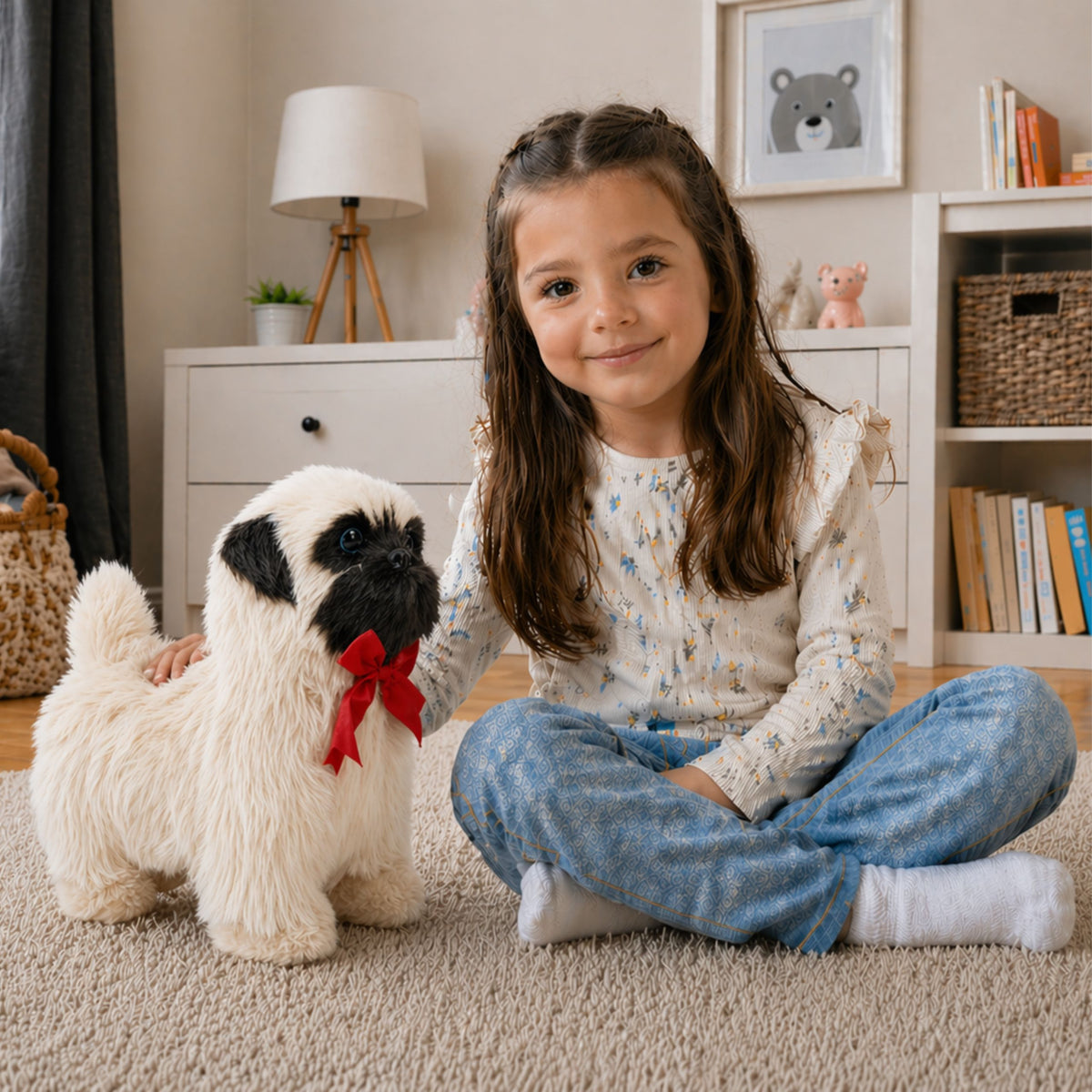 Interactive Dog Pug Moves Barks