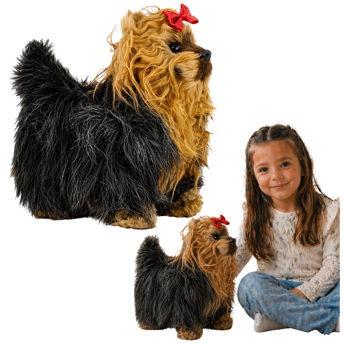 Interactive York Dog Moves Barks Brown-black
