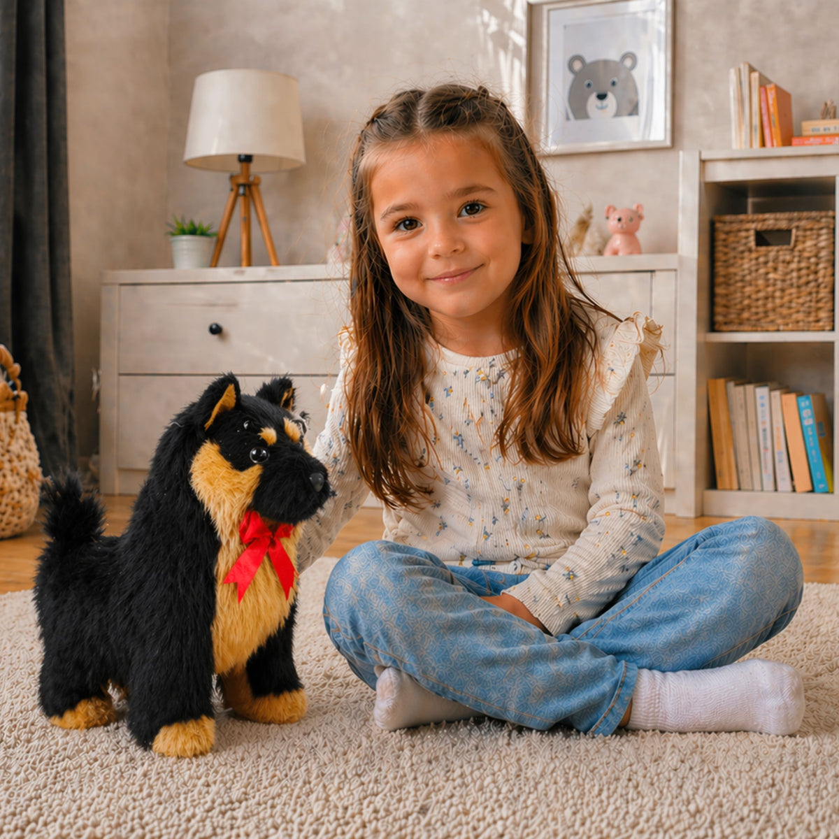 Interactive German Shepherd Dog Moves Barks