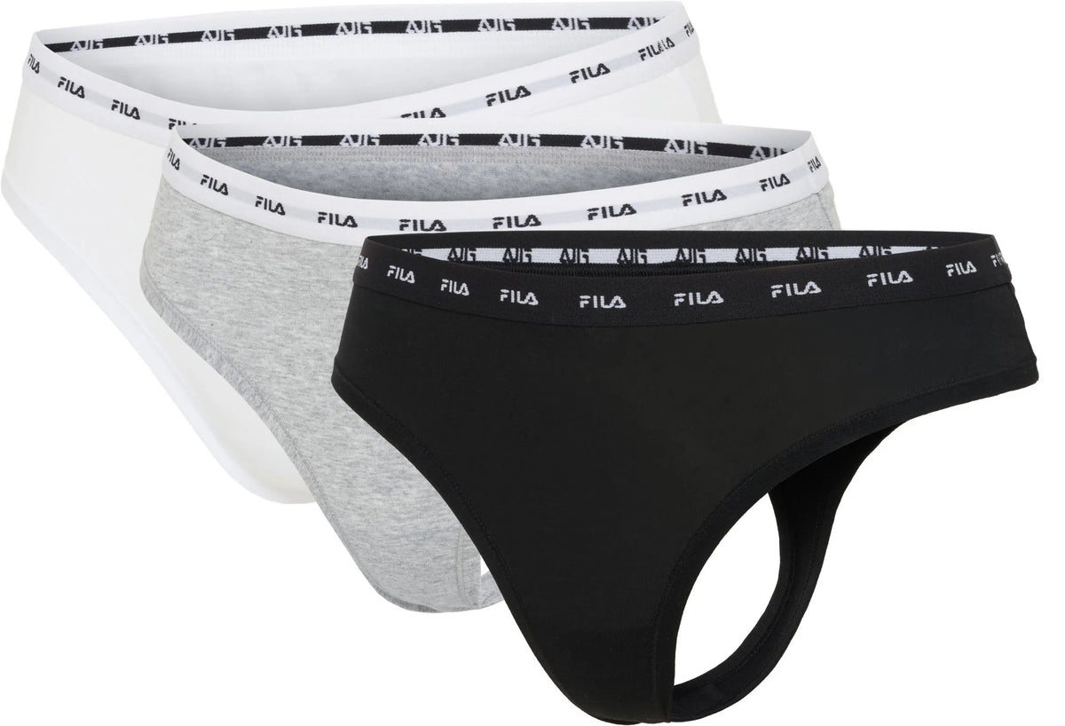 Mutandine da donna Fila String Mix, confezione da 3