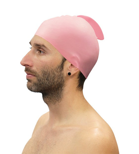 Balení 10 Softee plaveckých silikonových čepic s ploutvemi Rosa SENIOR