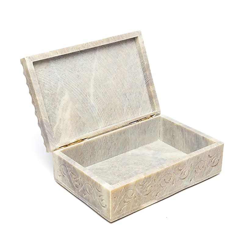 Tarot Or Jewellery Box Tree Of Life Soapstone - 15x10 Cm