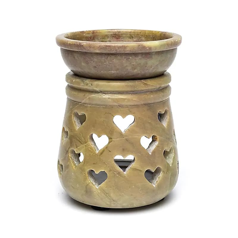 Queimador de óleo em pedra-sabão - 10x7,5 cm