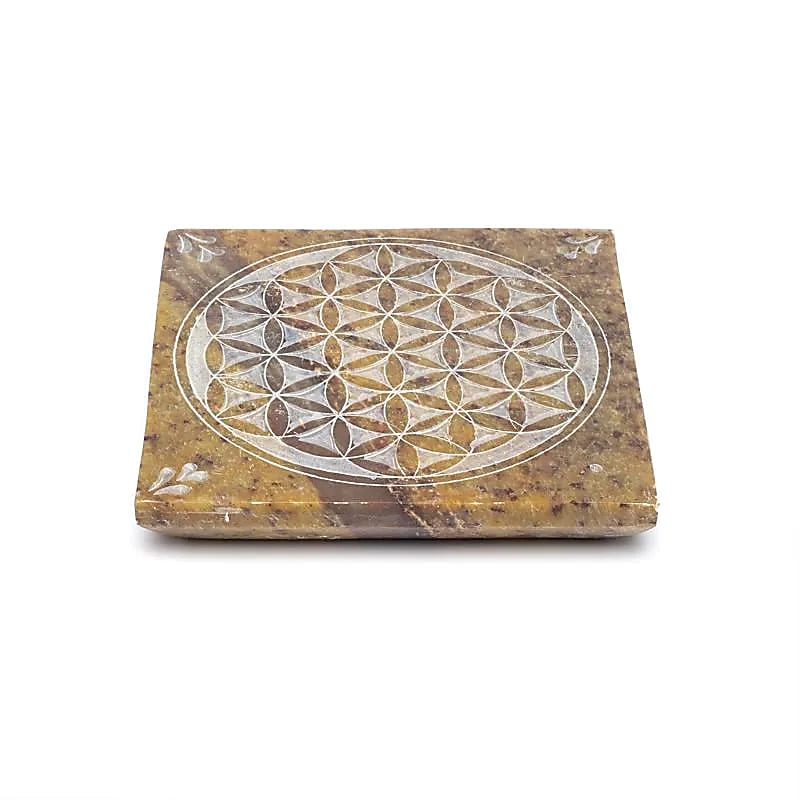Kadzidełko Kwiat Życia Steatyt - 10x10 cm Opakowanie 4 szt