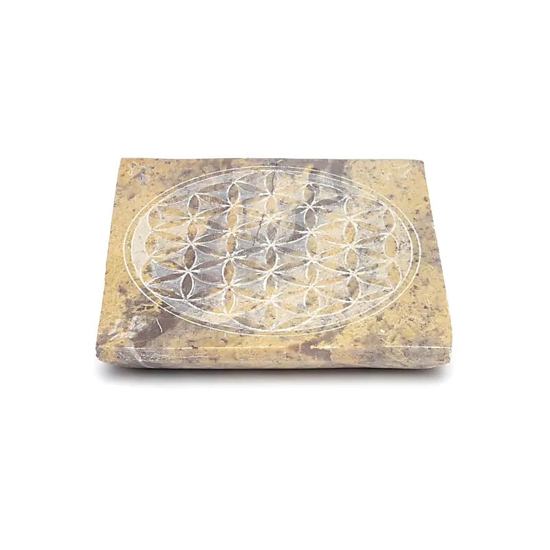 Kadzidełko Kwiat Życia Steatyt - 10x10 cm Opakowanie 4 szt