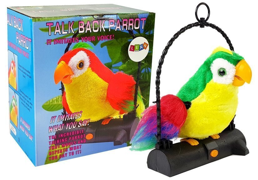 Perroquet Chatterbox Oiseau Répète Les Mots Bouge Les Ailes Led Lumières Vertes