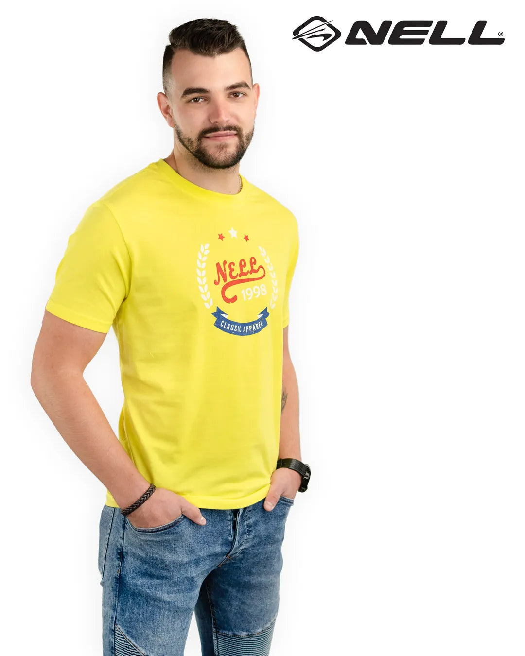 T-shirt da uomo Nell Alvar Giallo