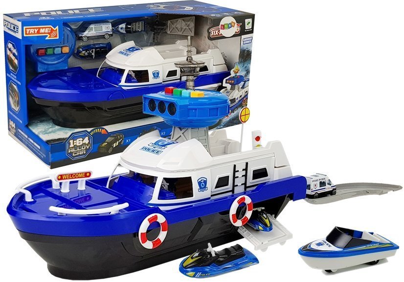 Police Transport Boat With Cars Sounds And Lights