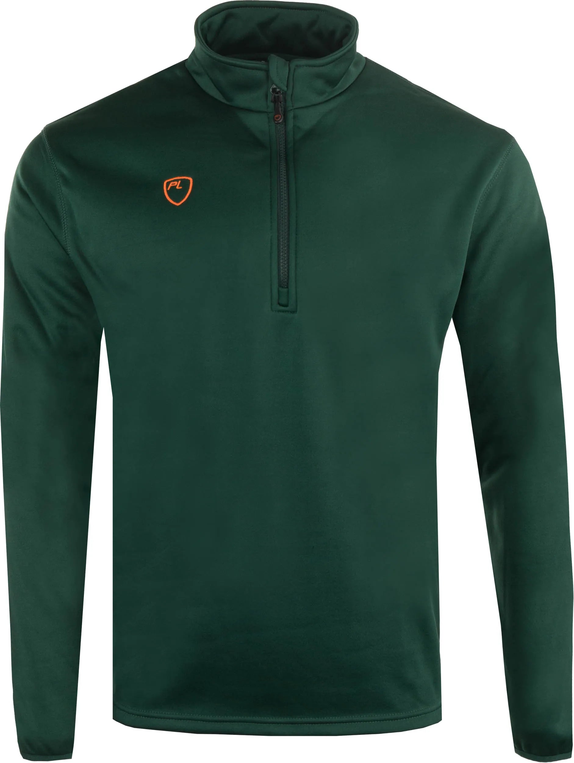 Męska bluza Playerlayer z zamkiem 1/4, warstwa środkowa w kolorze zielonym