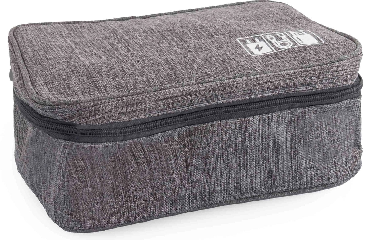 Sac électronique organisateur de voyage gris