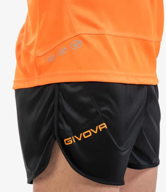 Běžecká sada givova kit new york oranžovo-černá oranžová s