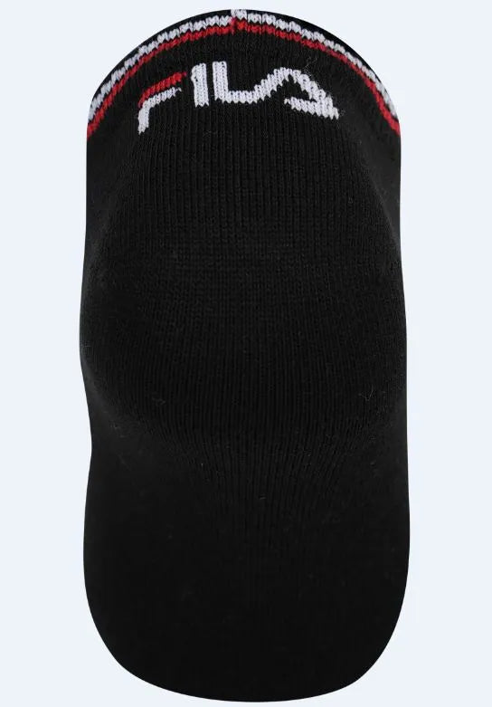 Fila meias 3-pack bambu invisível preto 35-38