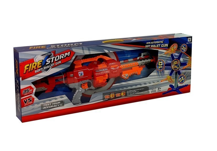 Foam Dart Rifle With A Rotating Target 66 Cm