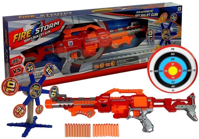 Foam Dart Rifle With A Rotating Target 66 Cm