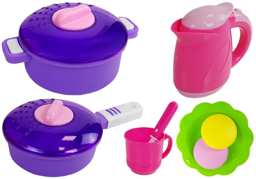 Pink Kitchen With Water Pots Groceries Sound