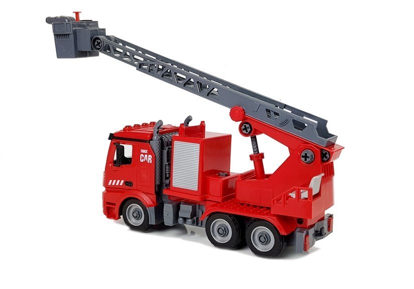 Diy Firetruck 2in1 Kit Removable Lifts Screwdriver Sound Light Effects Helmet