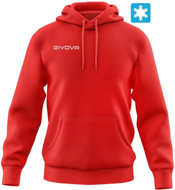 Cotton sweatshirt givova hoodie red - XL