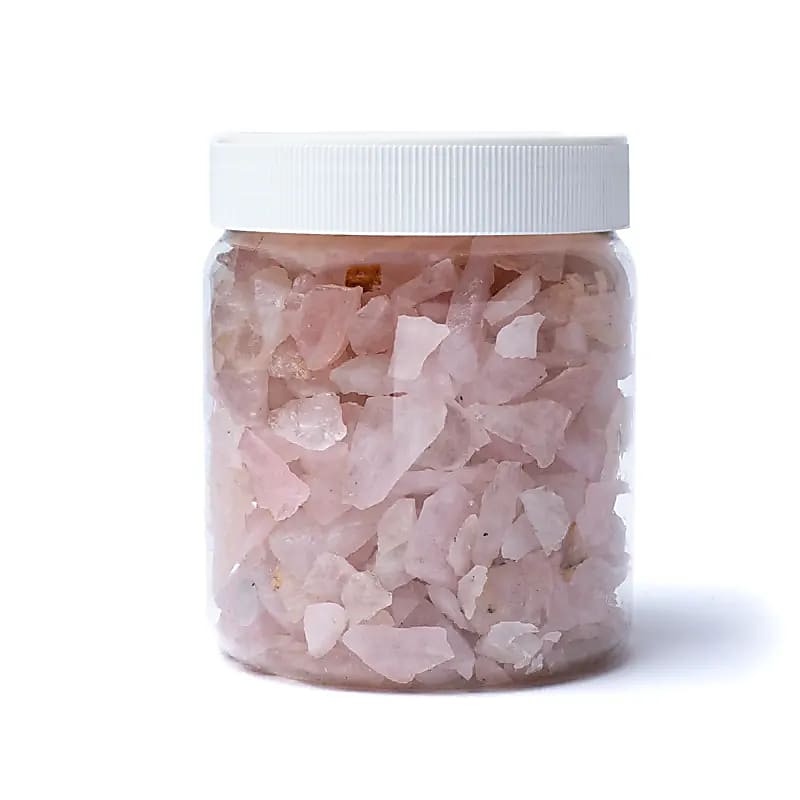 Rose Quartz Chips --set Of 2 Pcs - ±0.5-1.5cm; ±700g