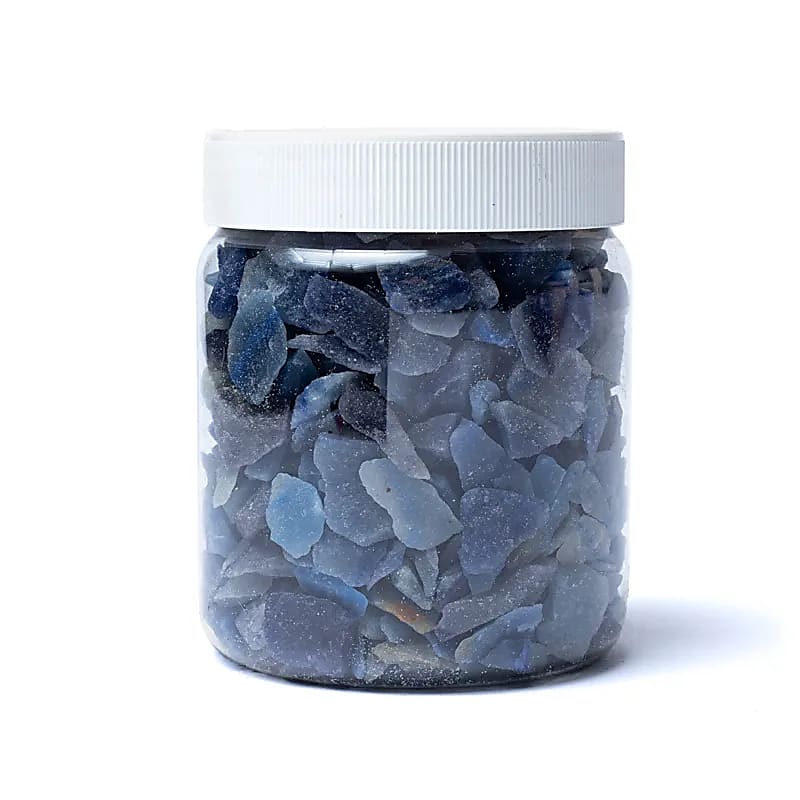 Blå kvartschips - ±0,5-1,5 cm; ±700g Set med 2 st