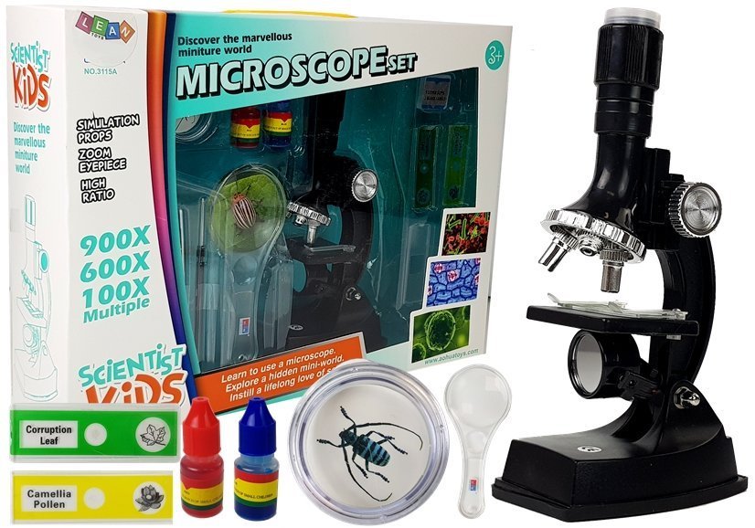 Children's Educational Microscope For A Little Scientist 900x 600x 100x