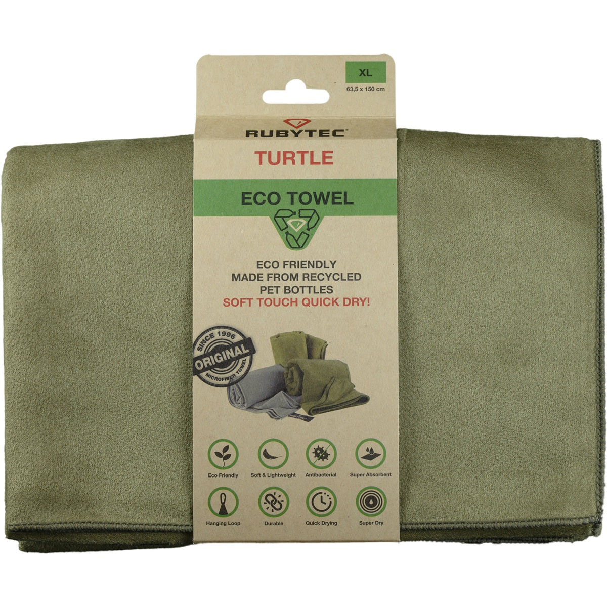 Rubytec Turtle Eco Towel Green Xl