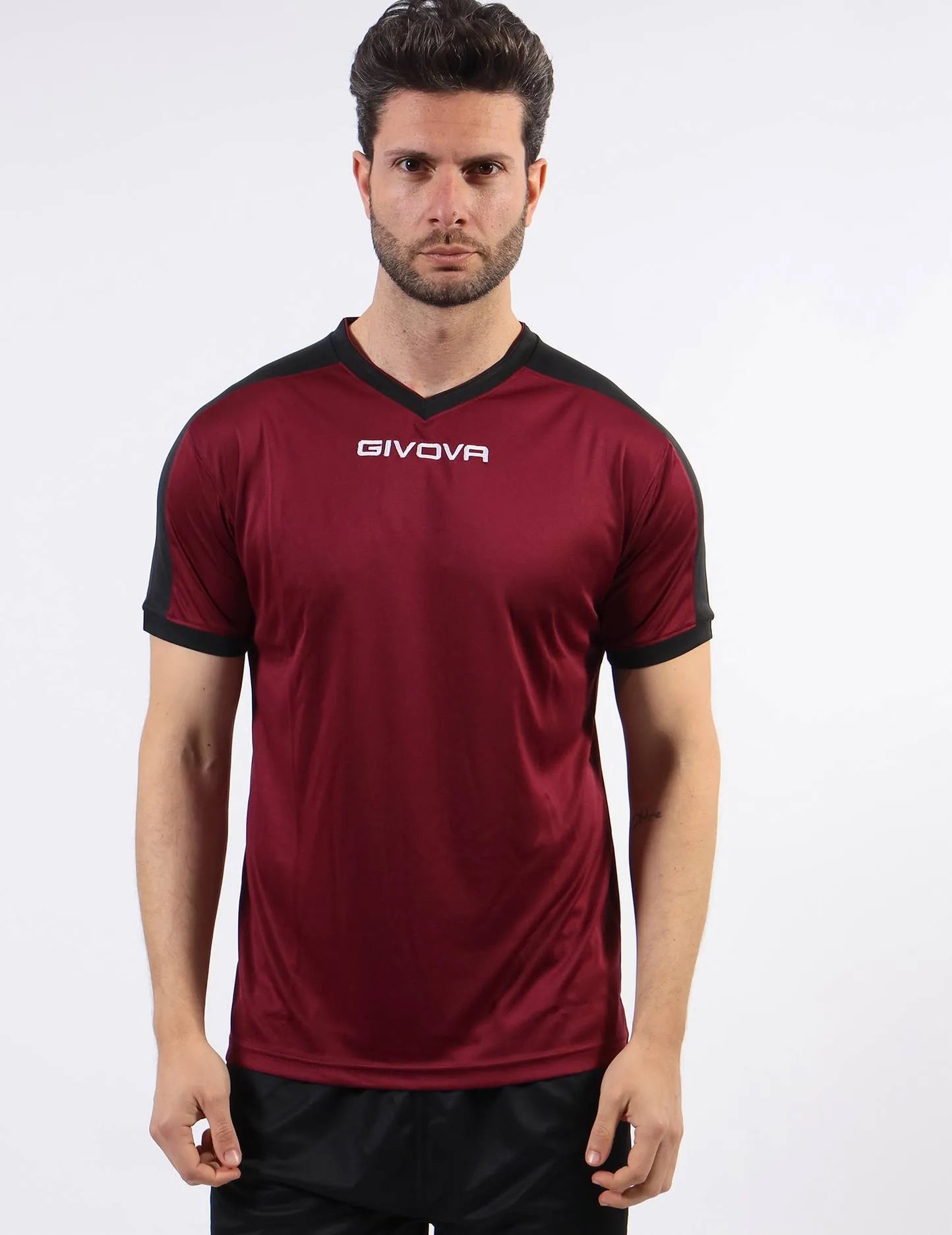 Sportpóló Givova Revolution Burgundy-black Wine