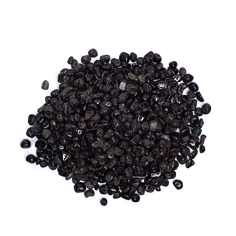 Pietre burattate di granato qualità A/b - ±800 g; ±0,5-2,5 cm