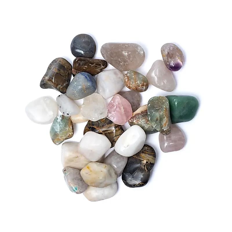 Piedras rodadas Brasil mixtas Calidad B - ±3-4 cm; ±1000g Juego de 2 piezas