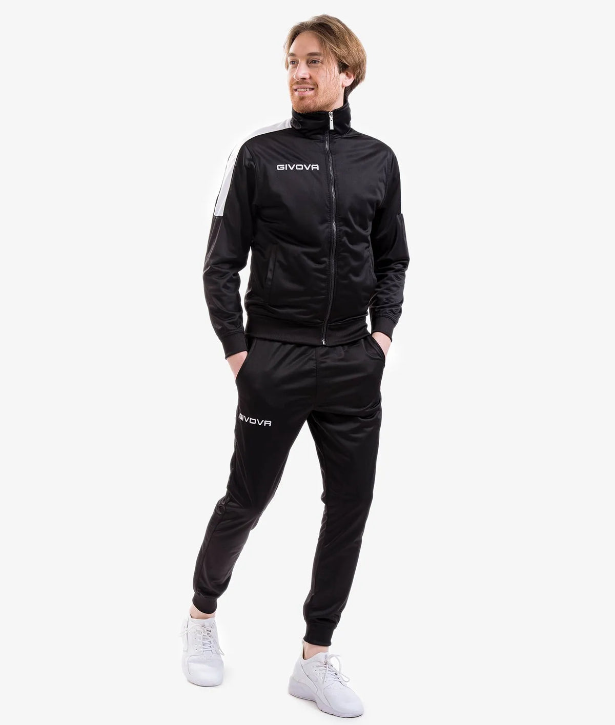 Conjunto Givova Tuta Revolution Negro-blanco