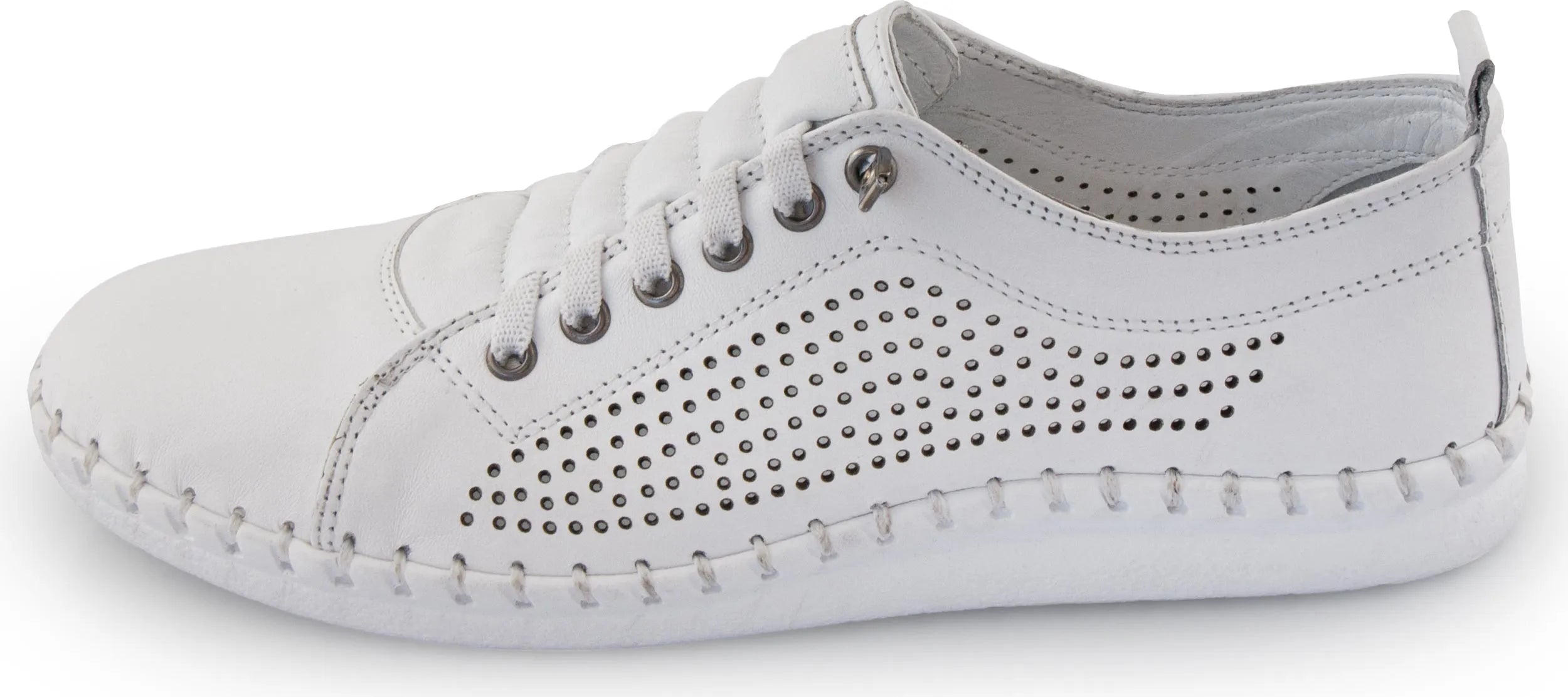 Women's Leather Shoes Nell Perform White