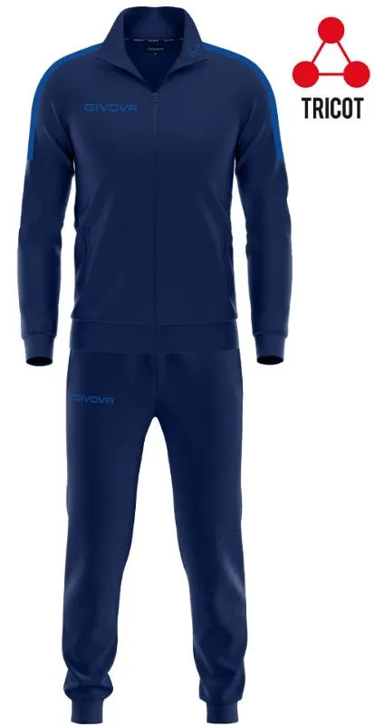 Set Of Givova Tuta Revolution Blue-Royal Blue 2xl