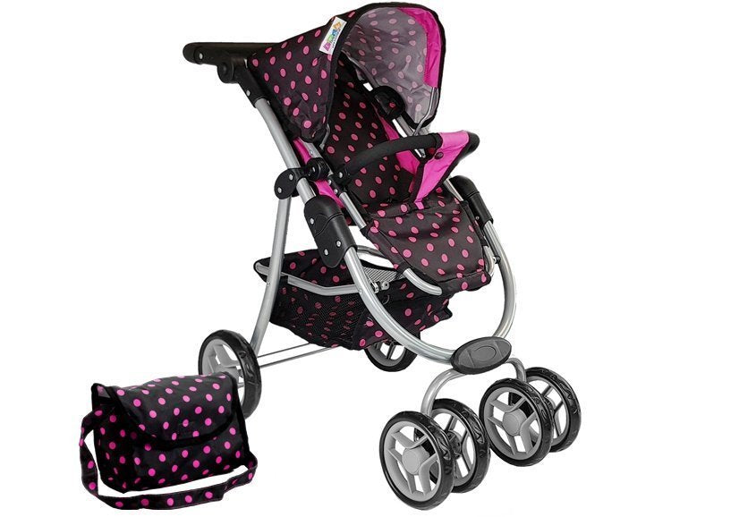 2in1 Stroller With Black And Pink Bag