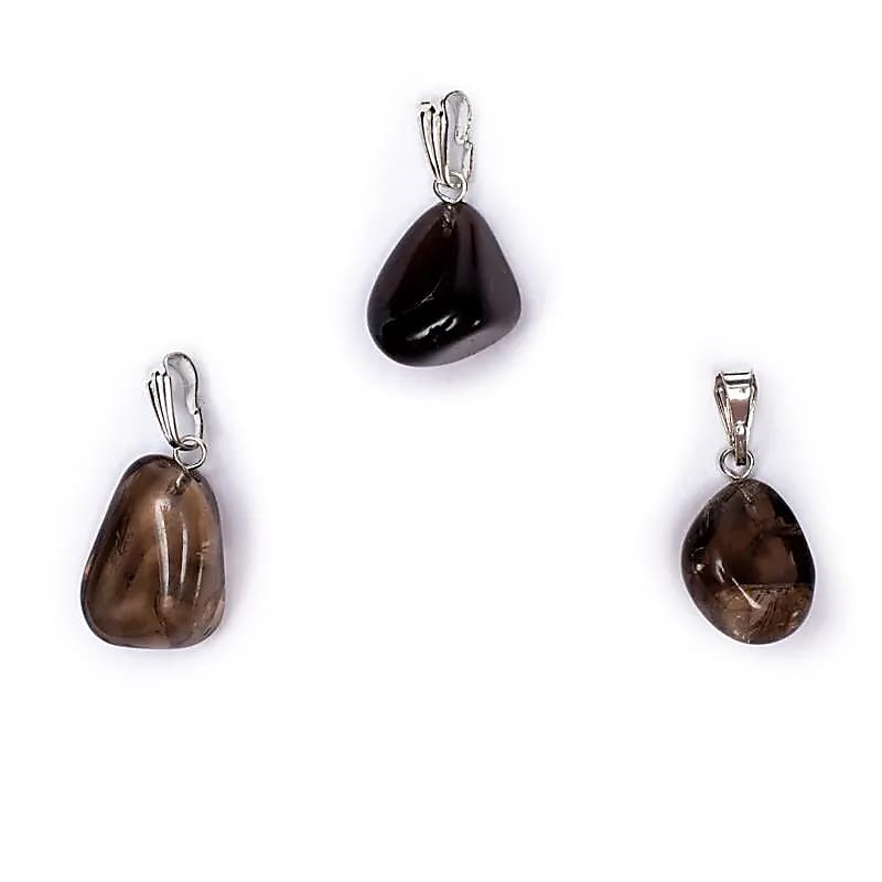 Ciondolo Con Pietra Preziosa Al Quarzo Fumé Forato - ±0,5-2 Cm Confezione Da 5 Pezzi