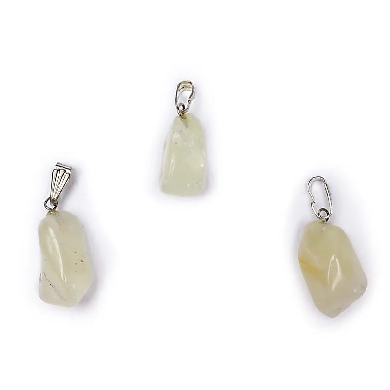 Pasador colgante de piedra preciosa de cuarzo azufre perforado, paquete de 5 piezas - ± 2-3 cm