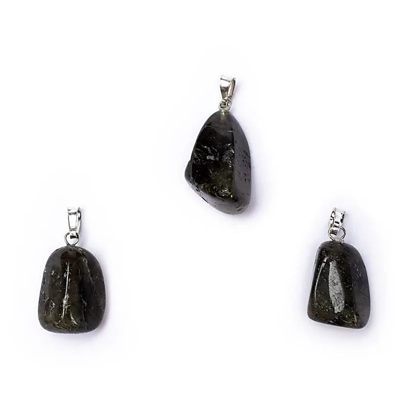 Labradorite Gemstone Pendant Pin Drilled --package Of 5 Pcs - ±1-2.5cm