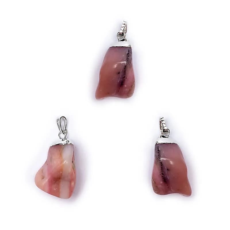 Růžový opálový drahokam přívěsek Pin vrtaná čepice --±2,5-4cm Balení 2 ks - ±2,5-4cm