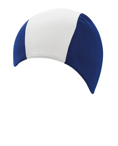 Bonnet de bain Beco pour hommes | Polyester | Bleu/blanc/bleu