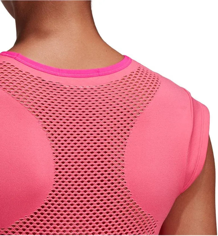 Adidas stella mccartney tennisbana t-shirt för damer, rosa l