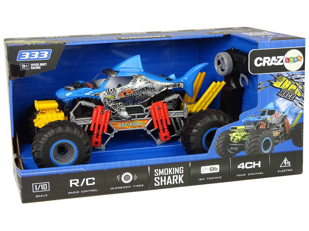 Remote Controlled Shark Terrain Car 1:10 2.4g Blue 15 Km/h Steam