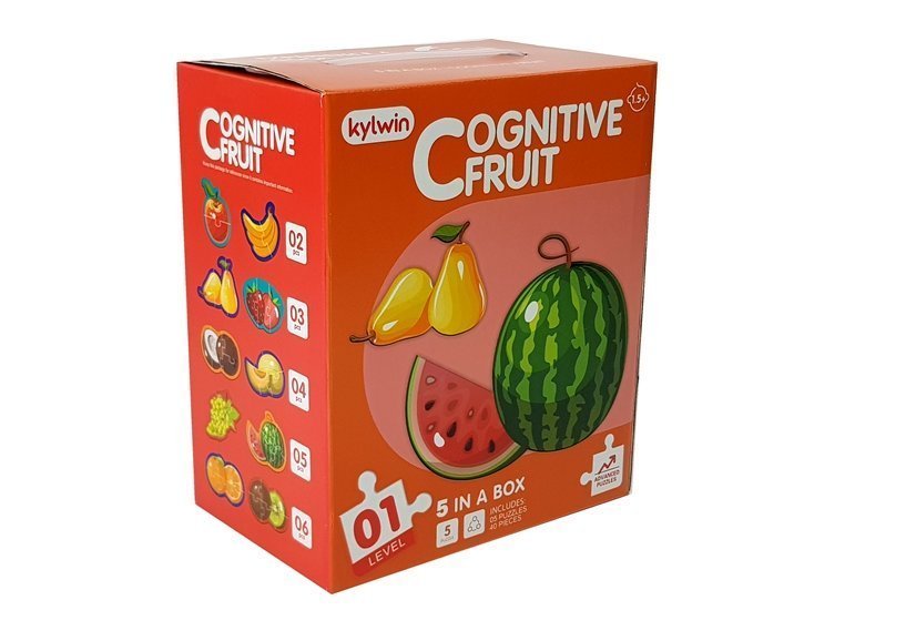 Náučné puzzle pre bábätká Ovocie 5 častí 40 kusov