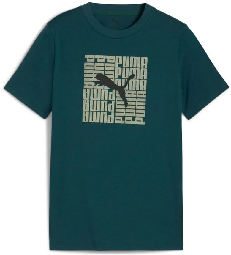 Børne T-shirt Puma Graphic Box Tee B Grøn
