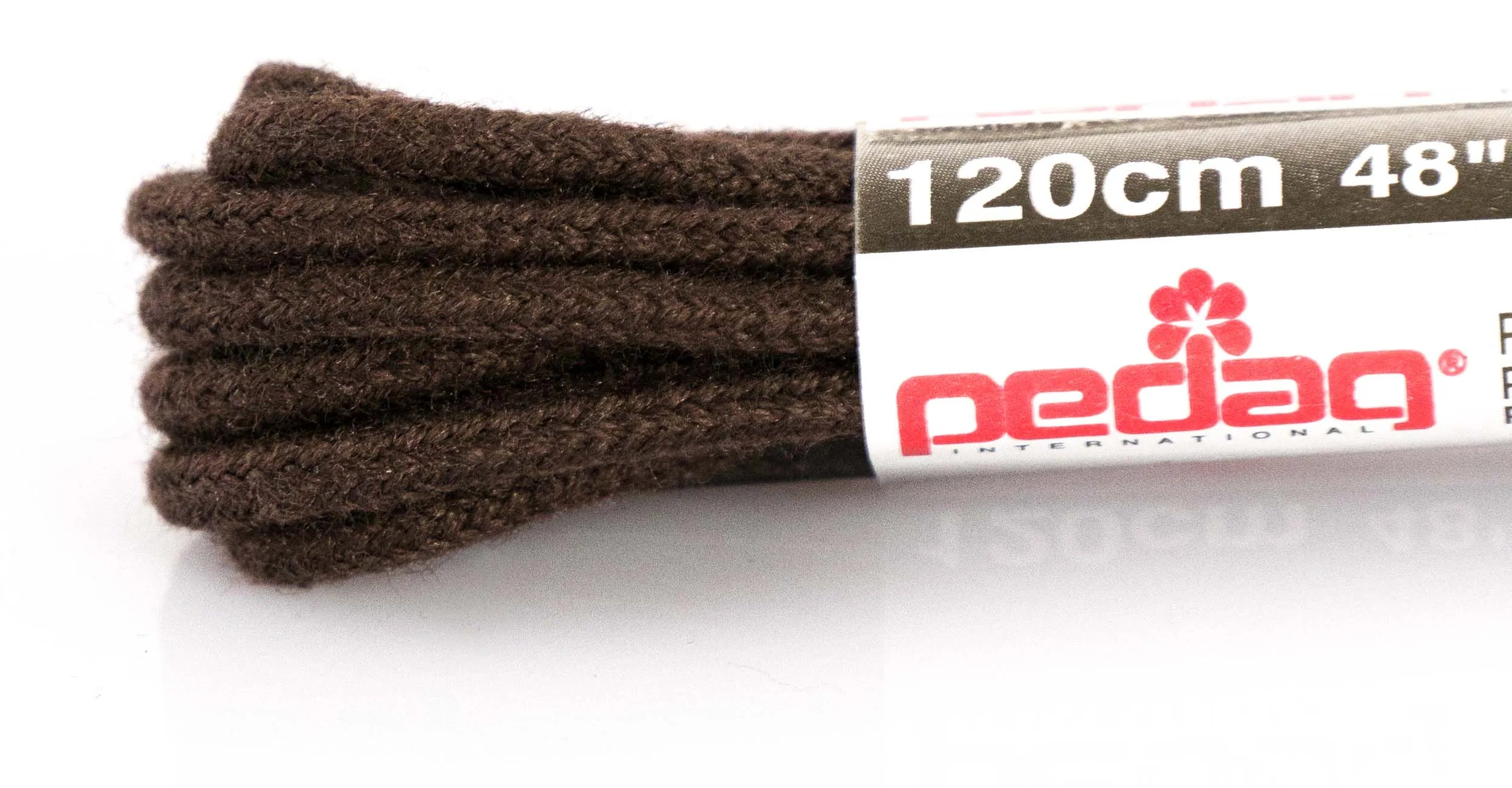 Pedag lacets ronds faibles 120 Cm marron foncé