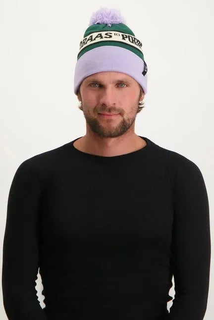 Gorro de invierno Poederbaas Freeride Gorro unisex Verde-púrpura Púrpura