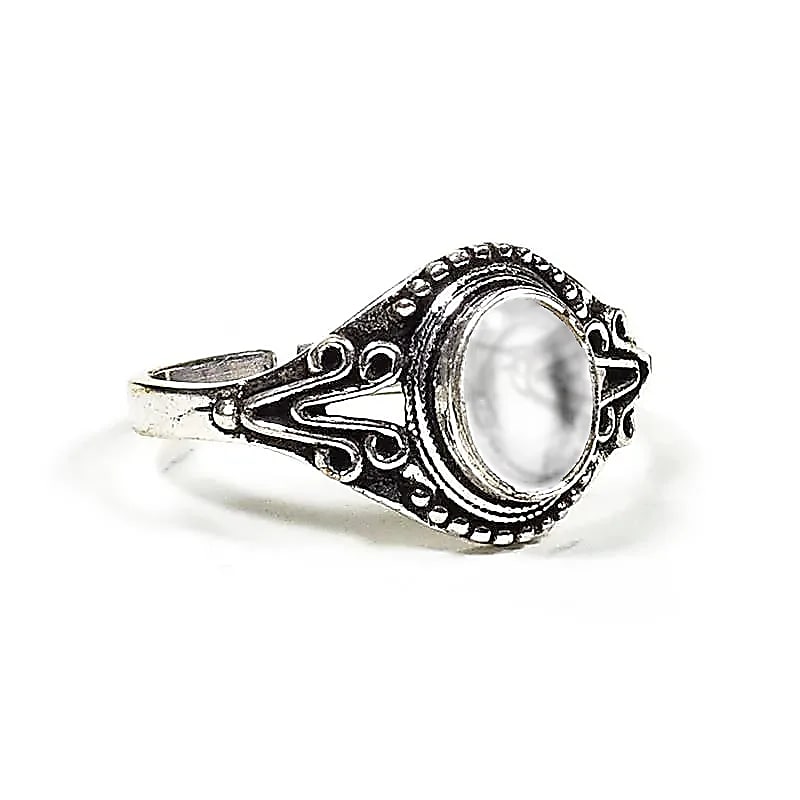 Ring With Rock Crystal --package Of 3 Pcs - 0.7cm
