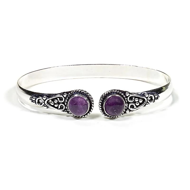 Bracelet With Amethyst --package Of 2 Pcs - ±6.5cm