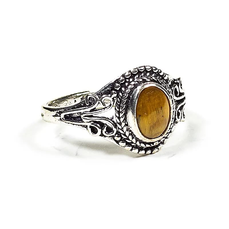 Ring With Tiger Eye --package Of 3 Pcs - 0.7cm