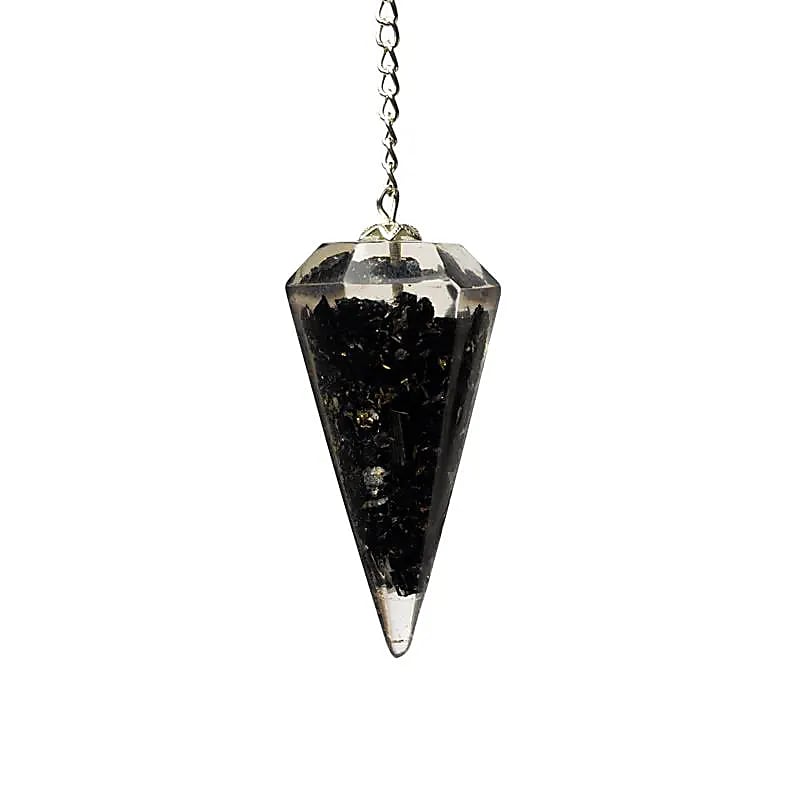 Orgonite Pendulum Turmalina Neagra Cut Fata - 11 G; 4 Cm Set Of 2 Pcs