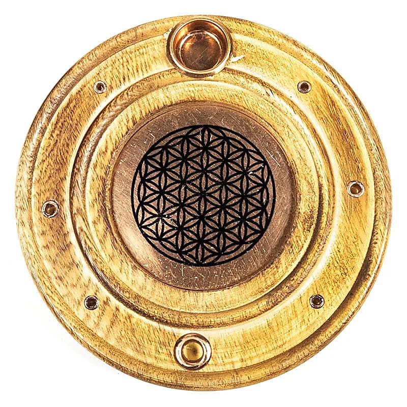 Arzător De Tămâie Bețișoare & Conuri Floarea Vieții - 10 Cm Pachet De 3 Buc